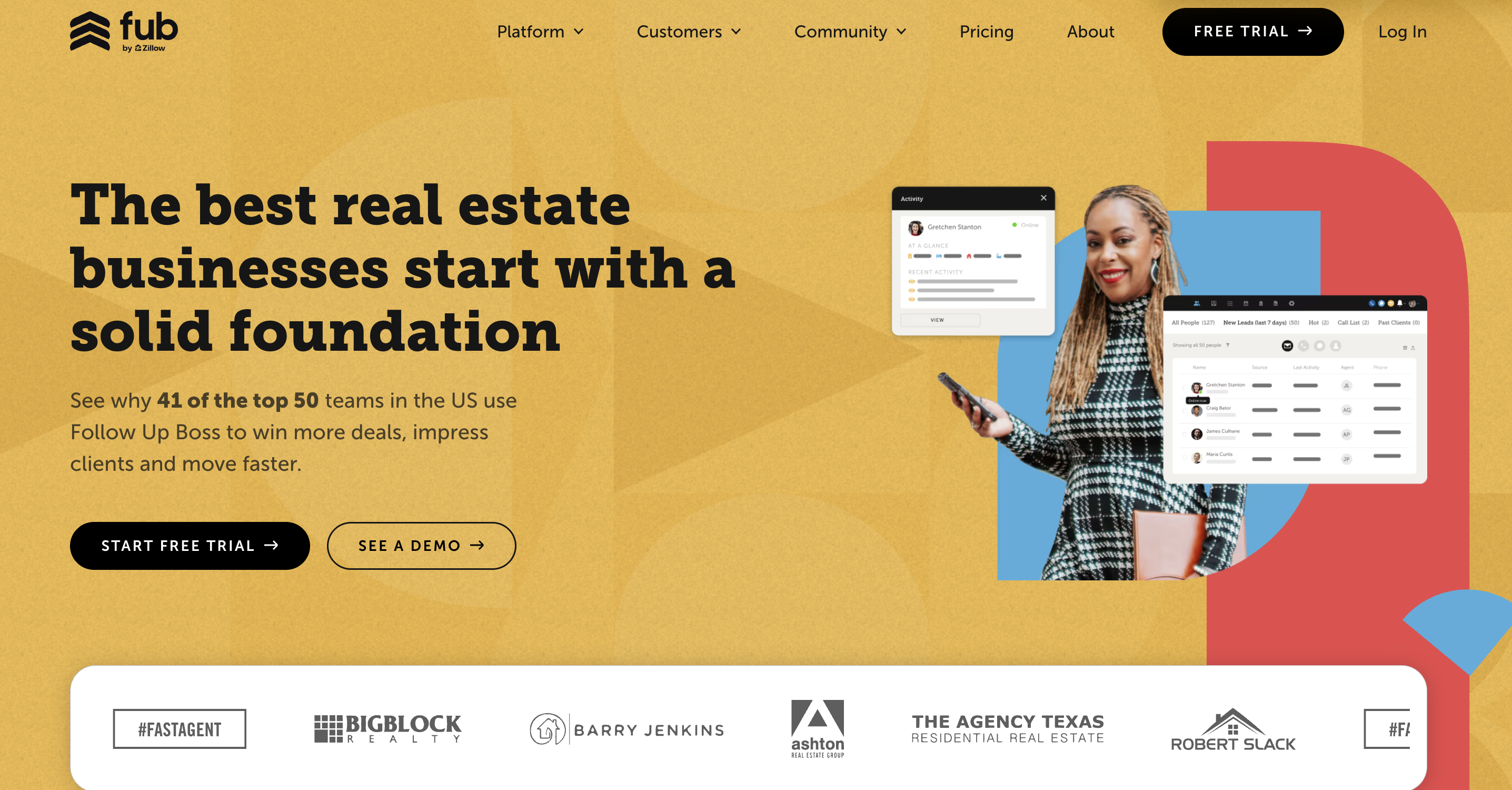 best crm for real estate: follow up boss