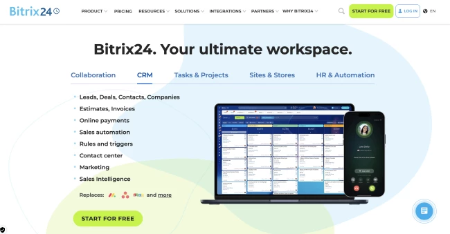 cheap crm for real estate: bitrix24