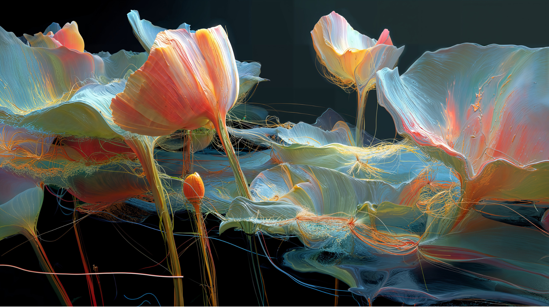 AI-generated botanical forms from the Large Nature Model