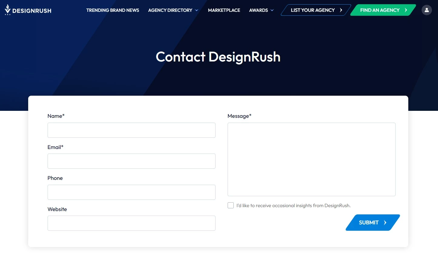 contact page