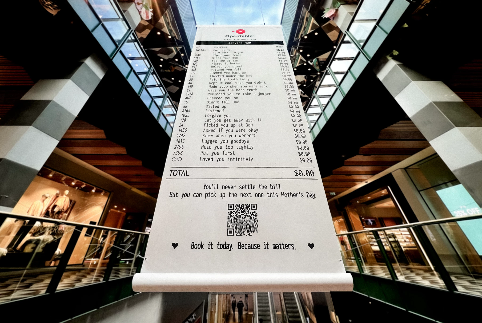 OpenTable's "BillBoard" OOH | Source: Famous Campaigns