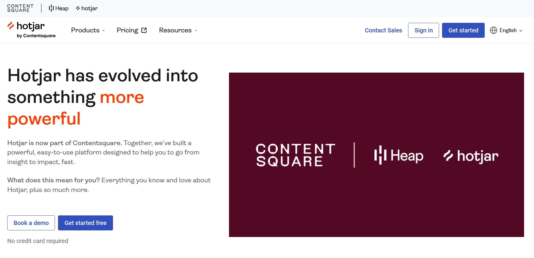 Hotjar homepage