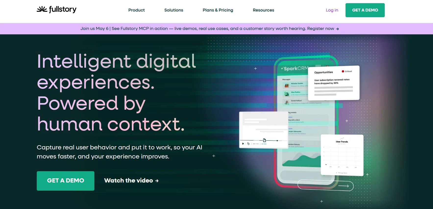 Fullstory homepage