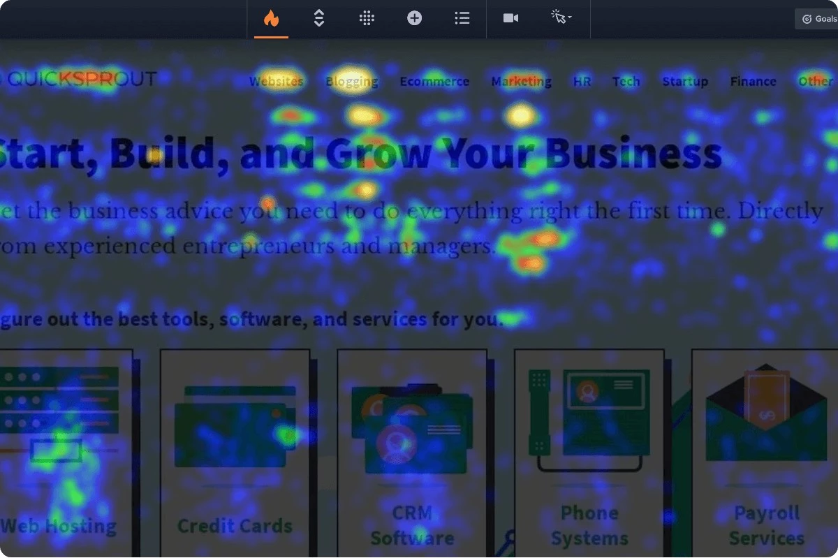 Crazy Egg heatmap