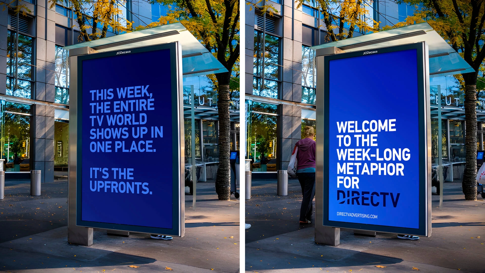 directv-upfront-metaphor-dtv-bus-shelter-1 Bus shelter for Upfronts Week activation