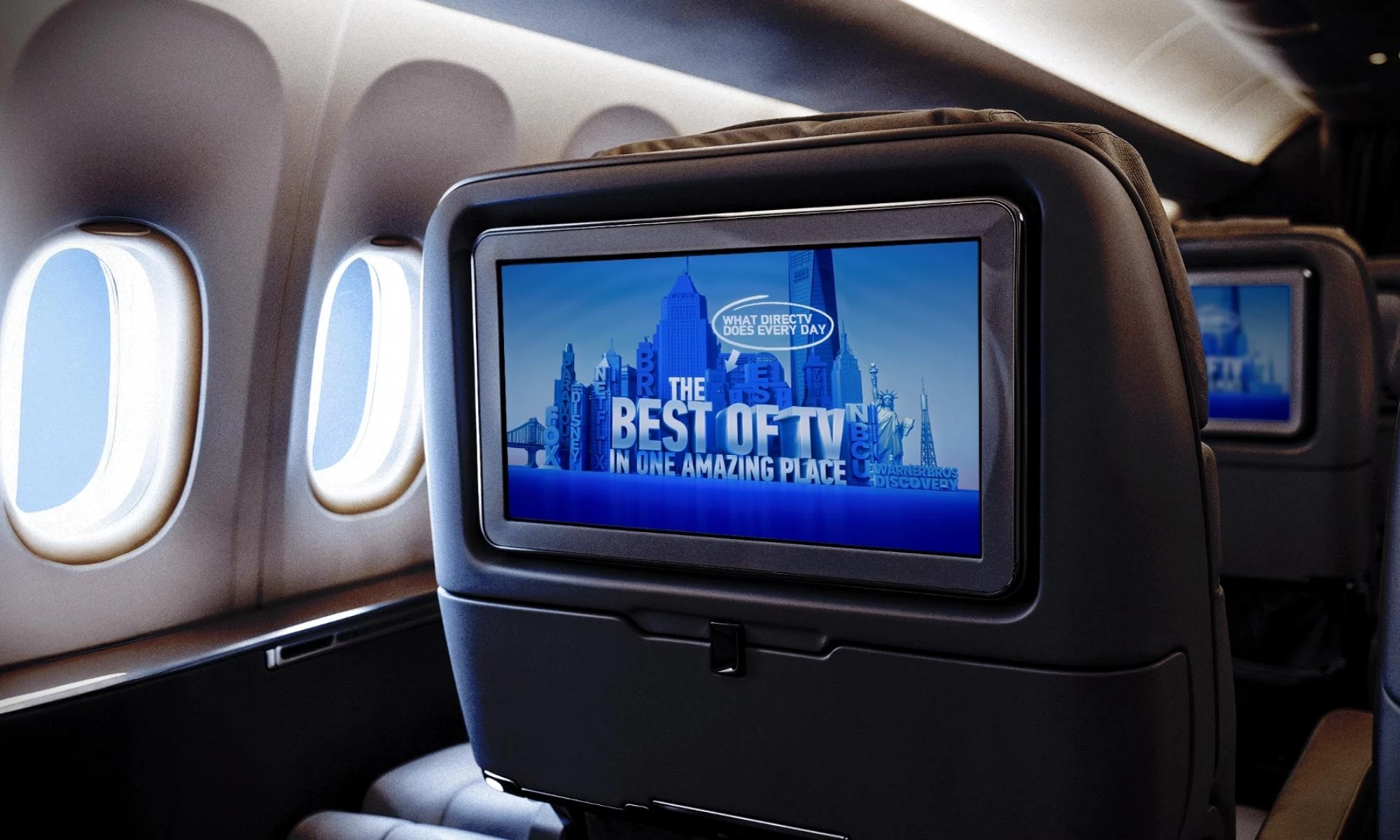 directv-airplane-seat DIRECTV airplane back of seat ad.