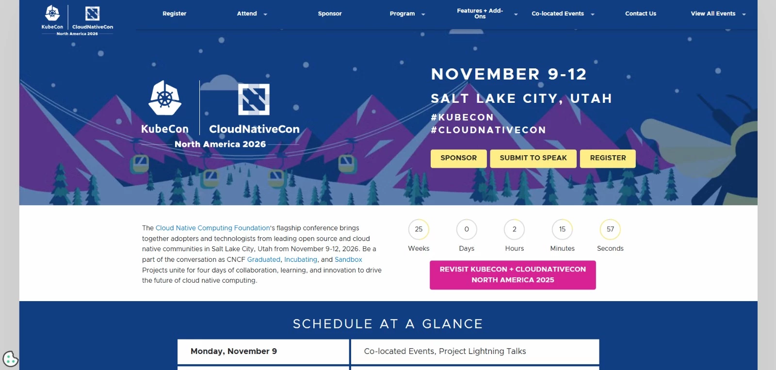 KubeCon + CloudNativeCon North America homepage