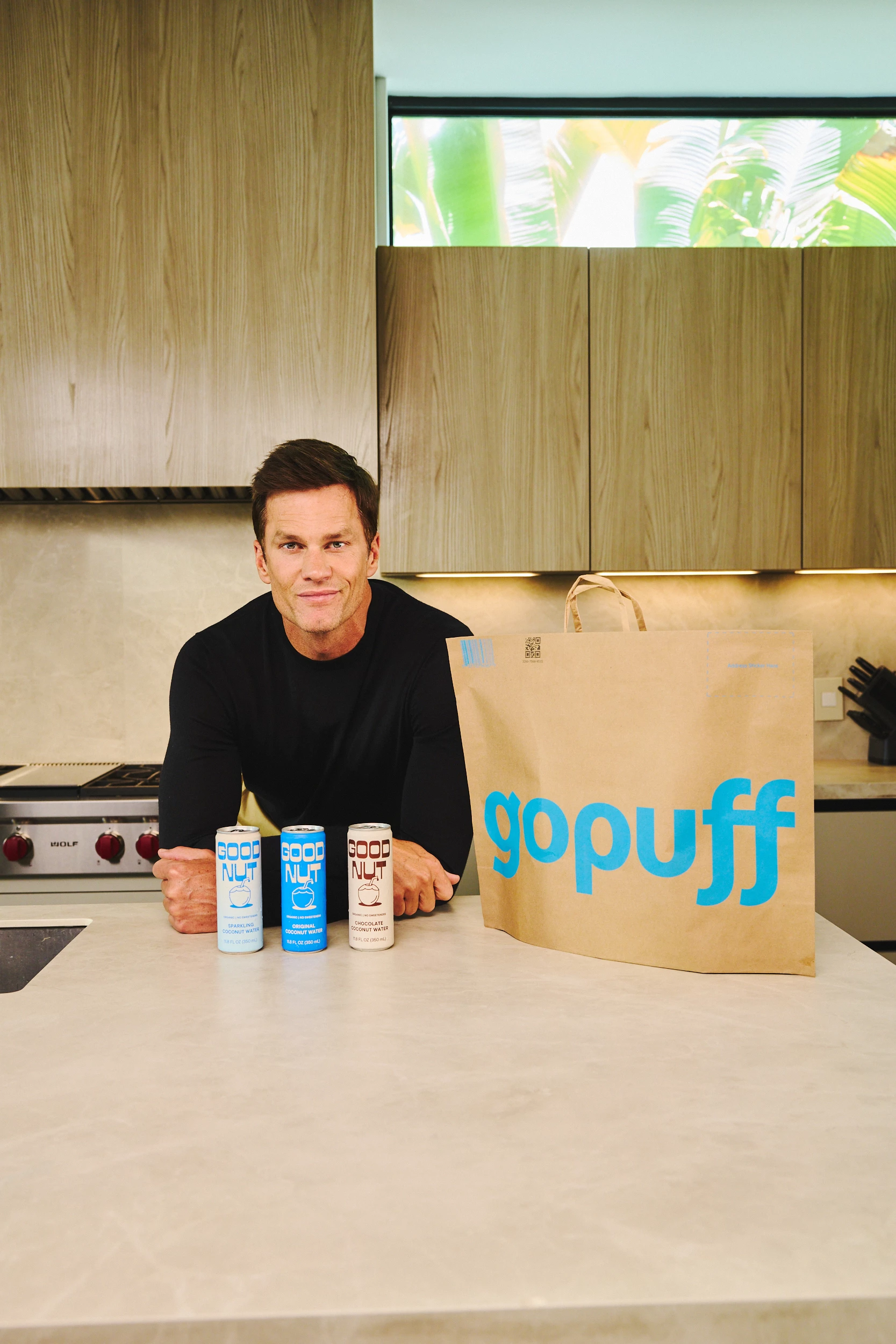 Tom Brady with Good Nut | Source: Gopuff Tom Brady with Good Nut | Source: Gopuff
