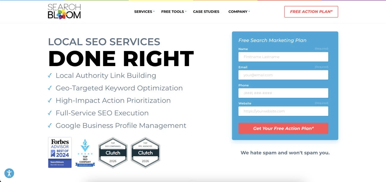 searchbloom homepage
