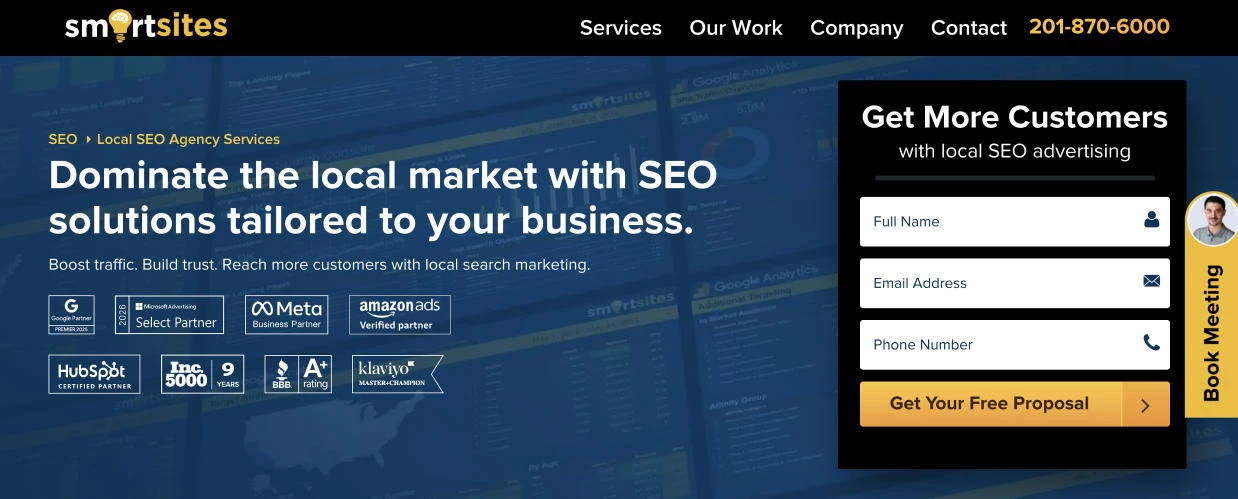 SmartSites homepage