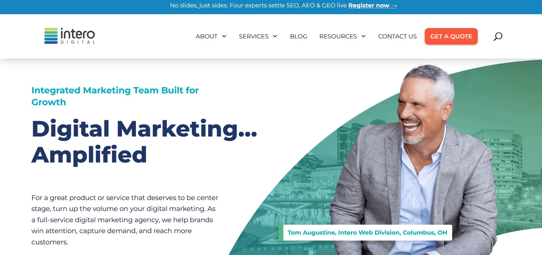 Intero Digital homepage