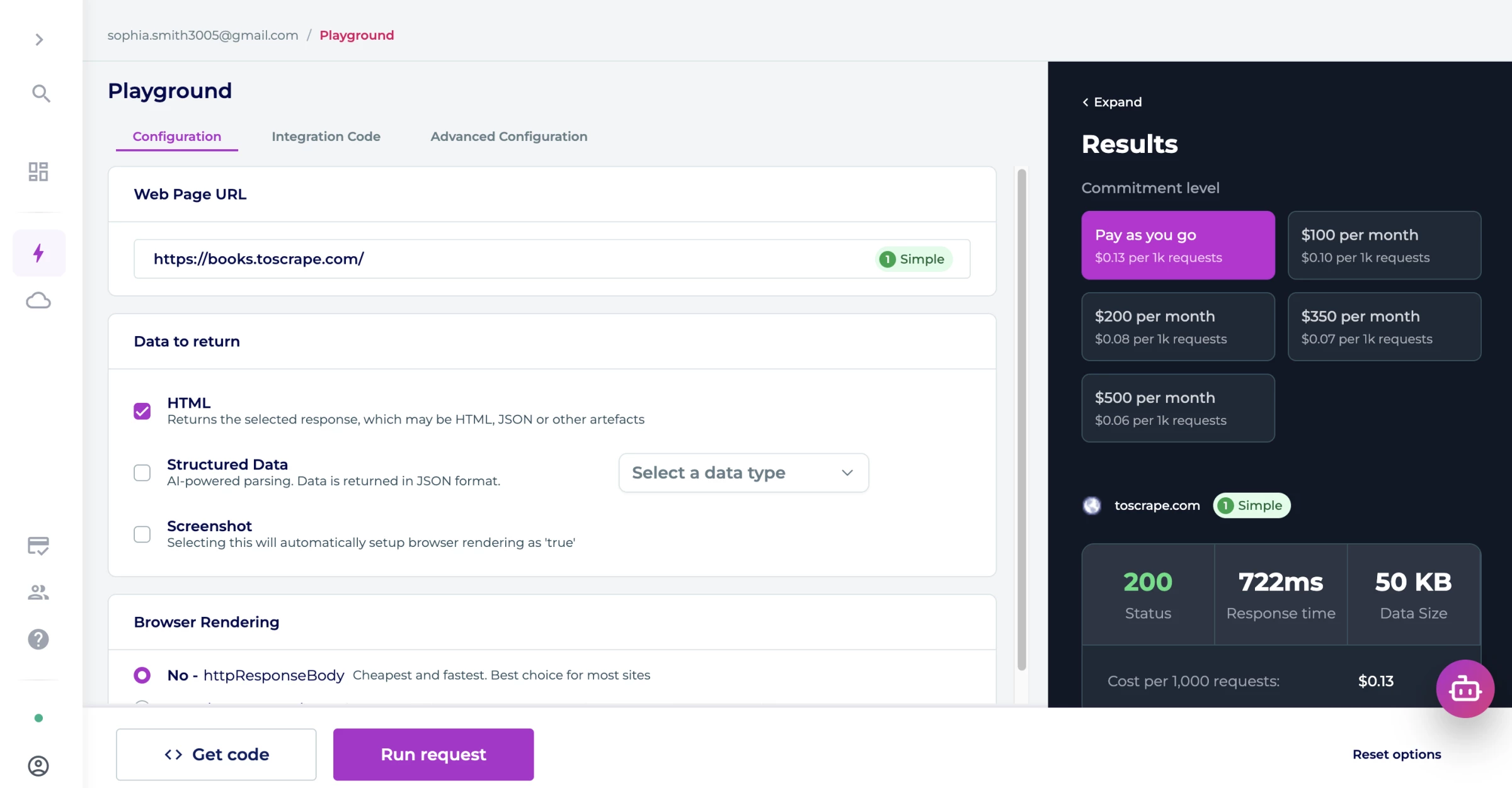 Zyte dashboard Zyte dashboard