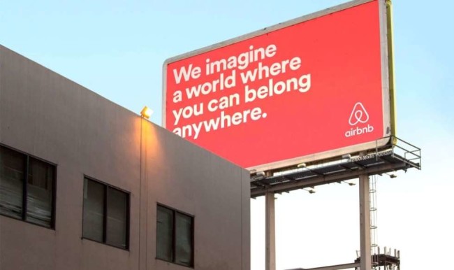 Airbnb slogan in the bilboard campaign bz DesignStudii Airbnb slogan in the bilboard campaign bz DesignStudii