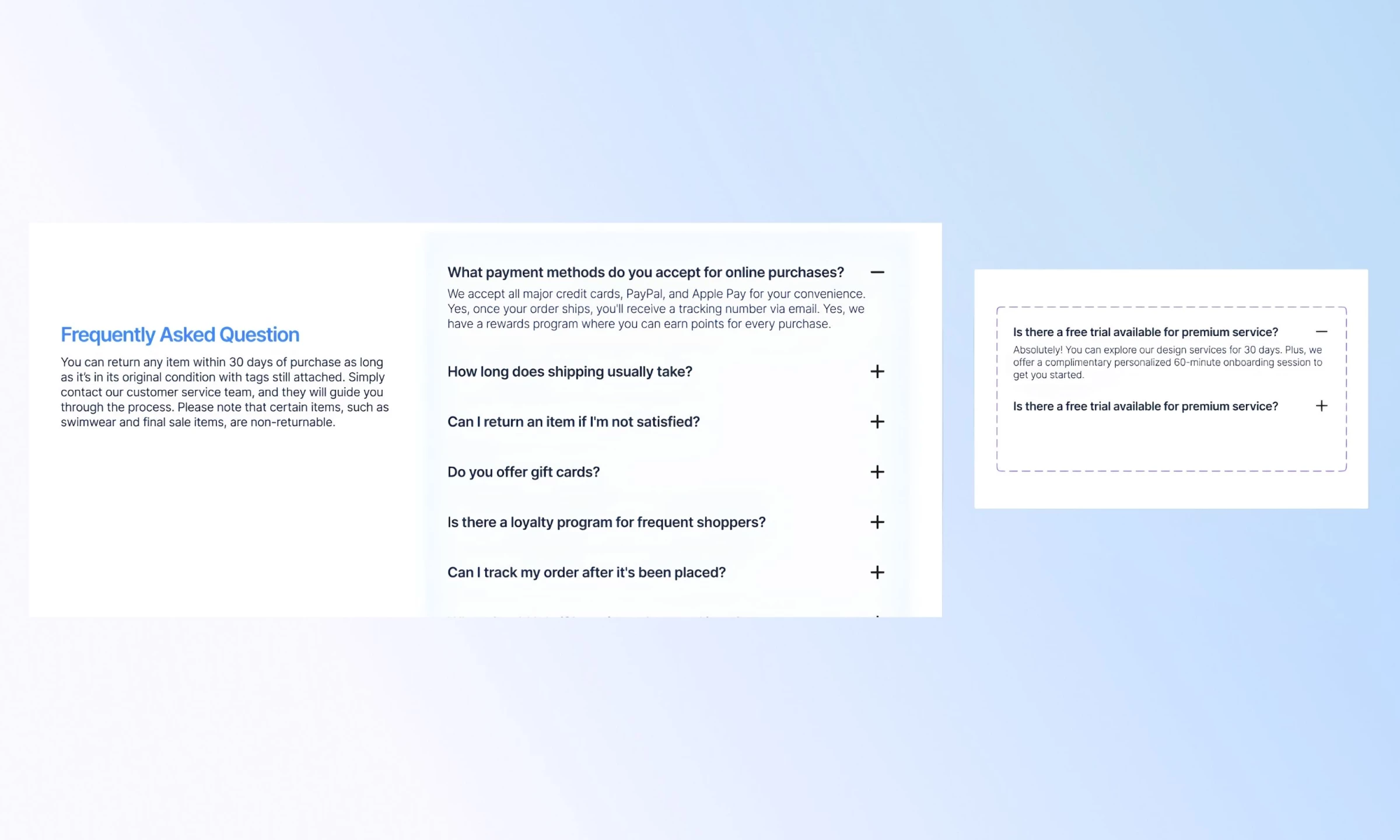 Figma Community FAQ Template