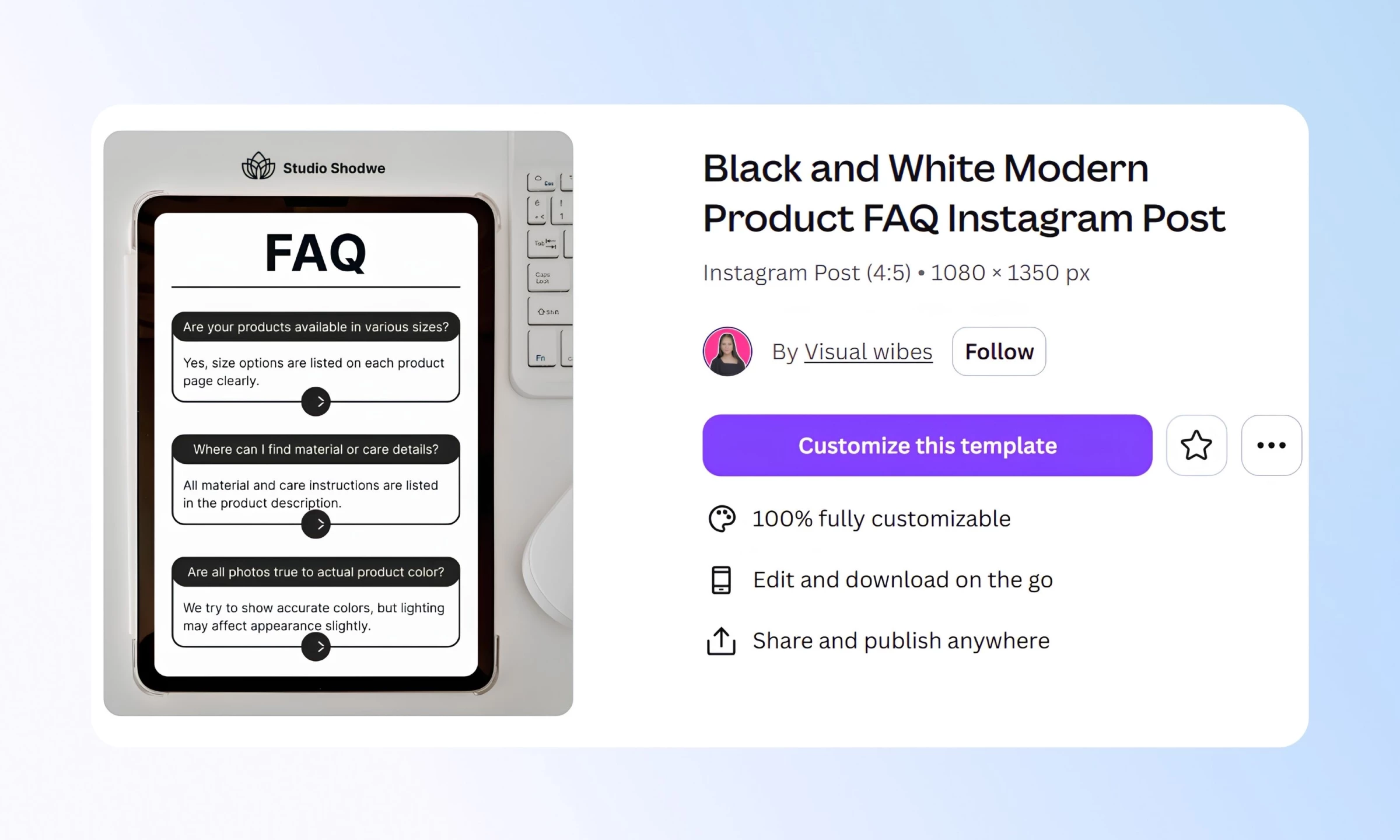 Canva FAQ Template