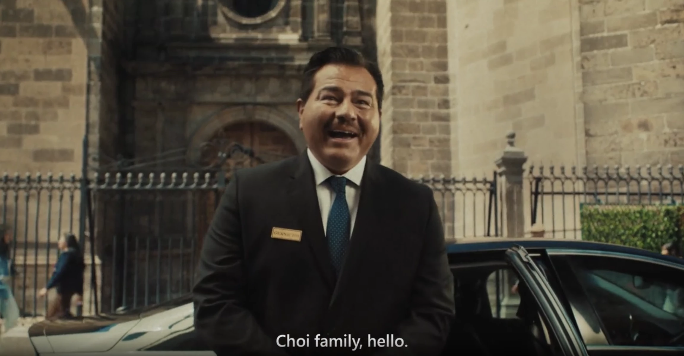 Marcel greeting his guests before they board the car | Source: Microsoft Marcel greeting his guests before they board the car | Source: Microsoft