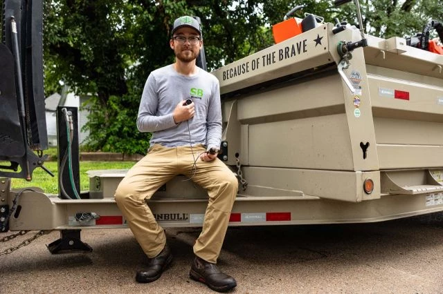 Spencer B., founder of SB Mowing, records his heartbeat to be used in the song. | Source: Chevrolet