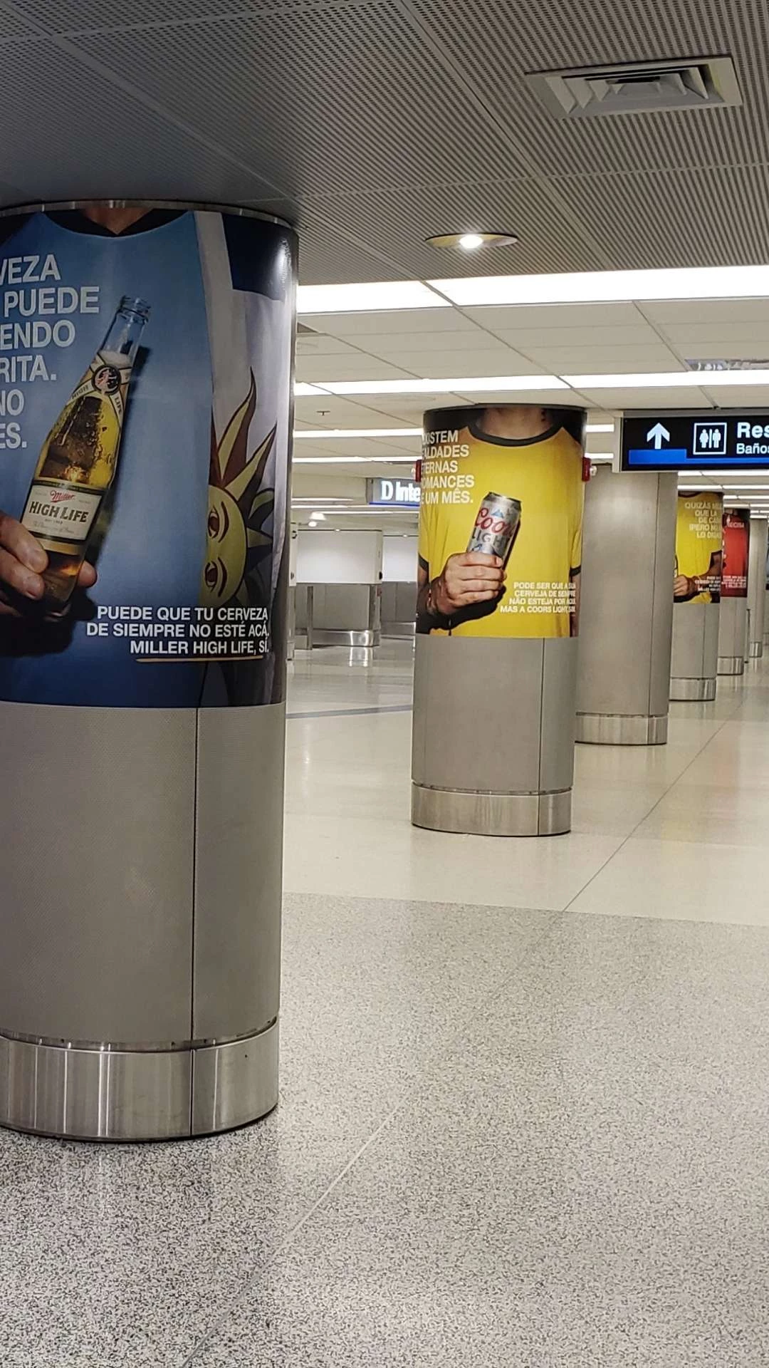 OOH placements in an airport.