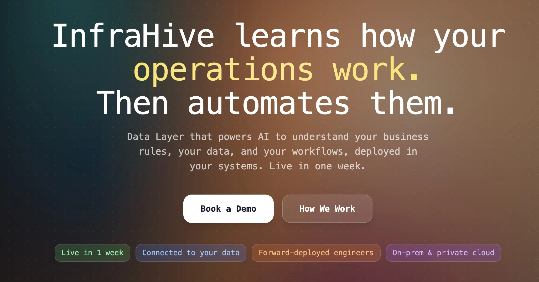 InfraHive homepage InfraHive homepage