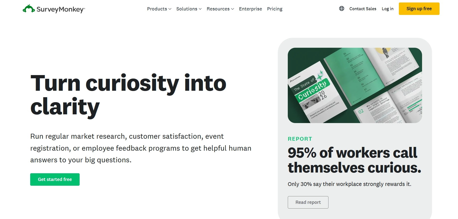 SurveyMonkey SurveyMonkey homepage