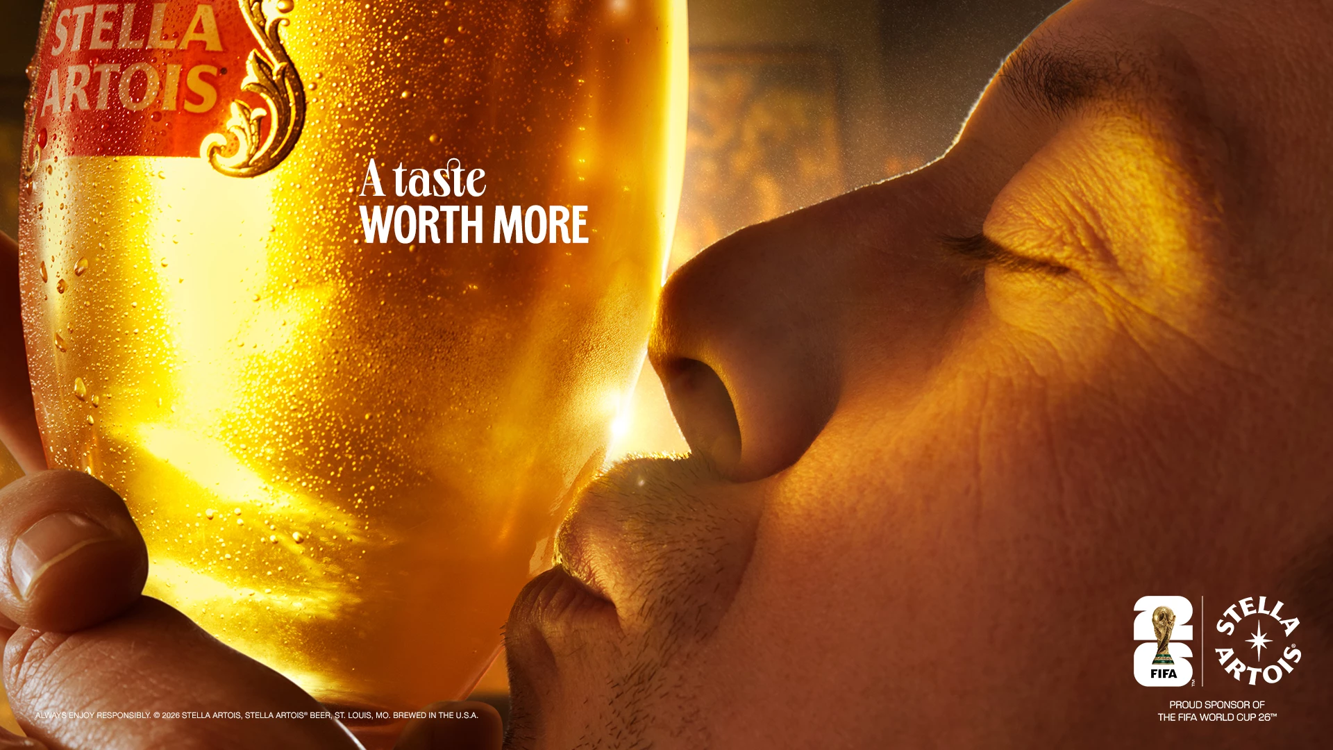 Stella Artois' 'Kissing the Gold' ad | Source: GUT New York