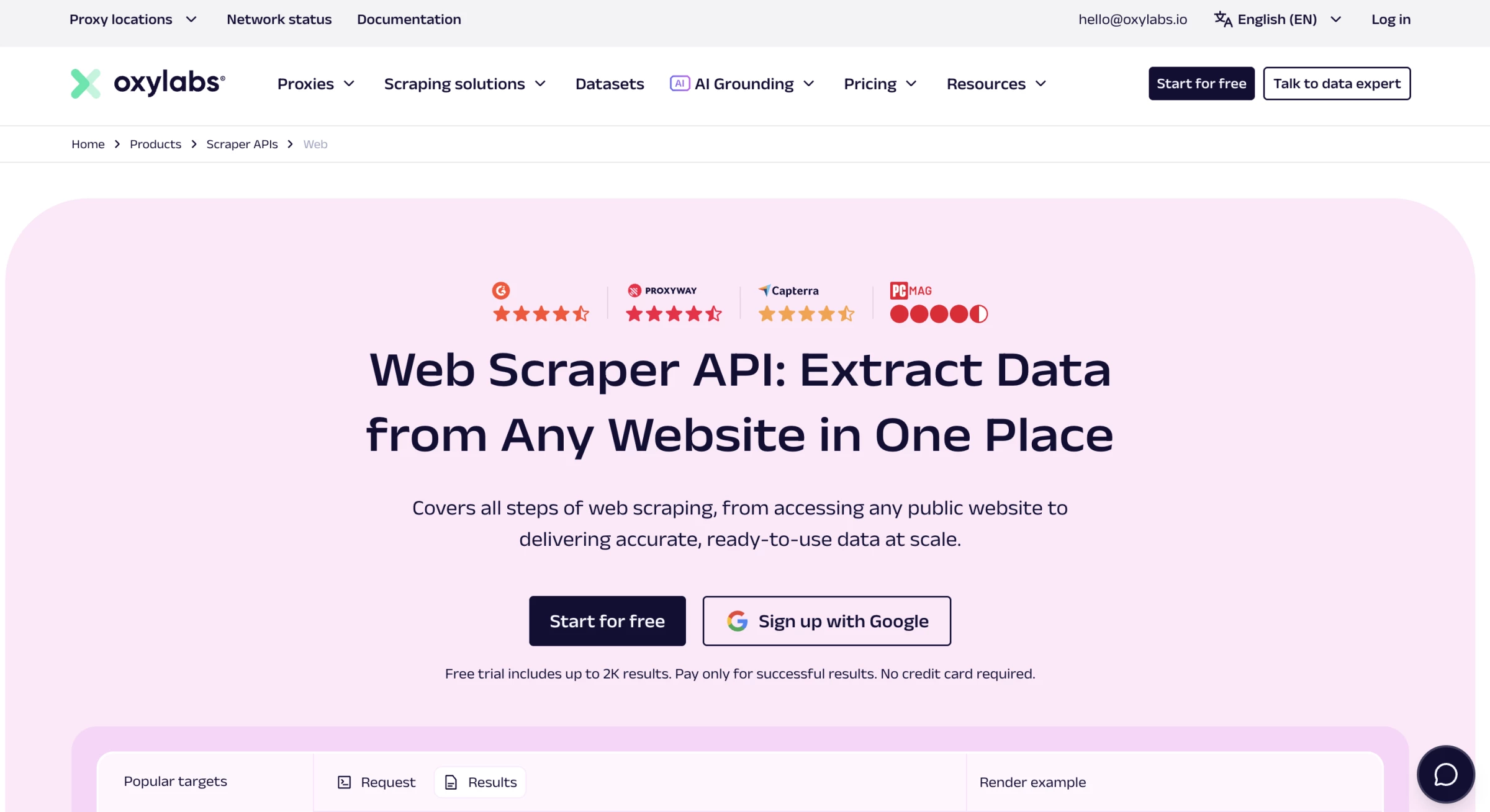 best web scraping tools: oxylabs