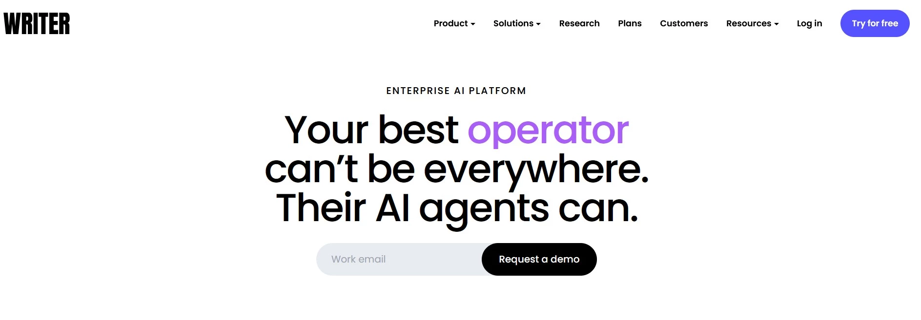 Writer copywriting tool homepage