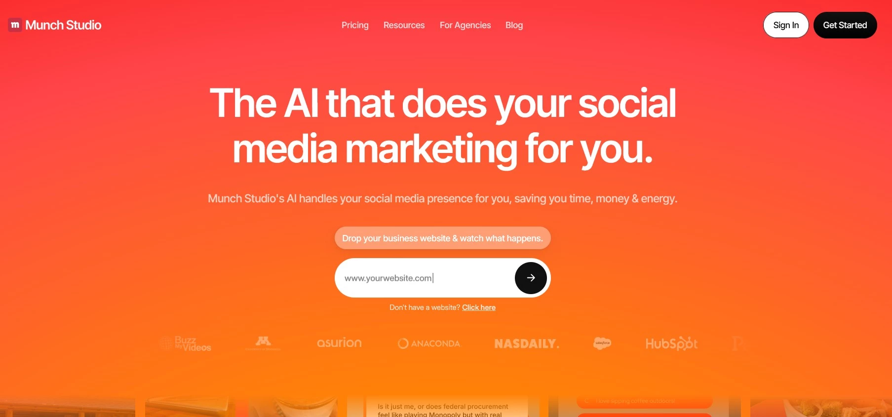 Munch Studio homepage