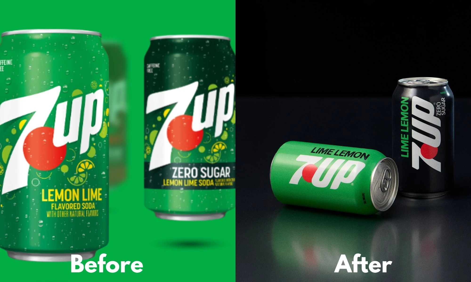 7up-rebrand-before-and-after 7UP packaging design before and after