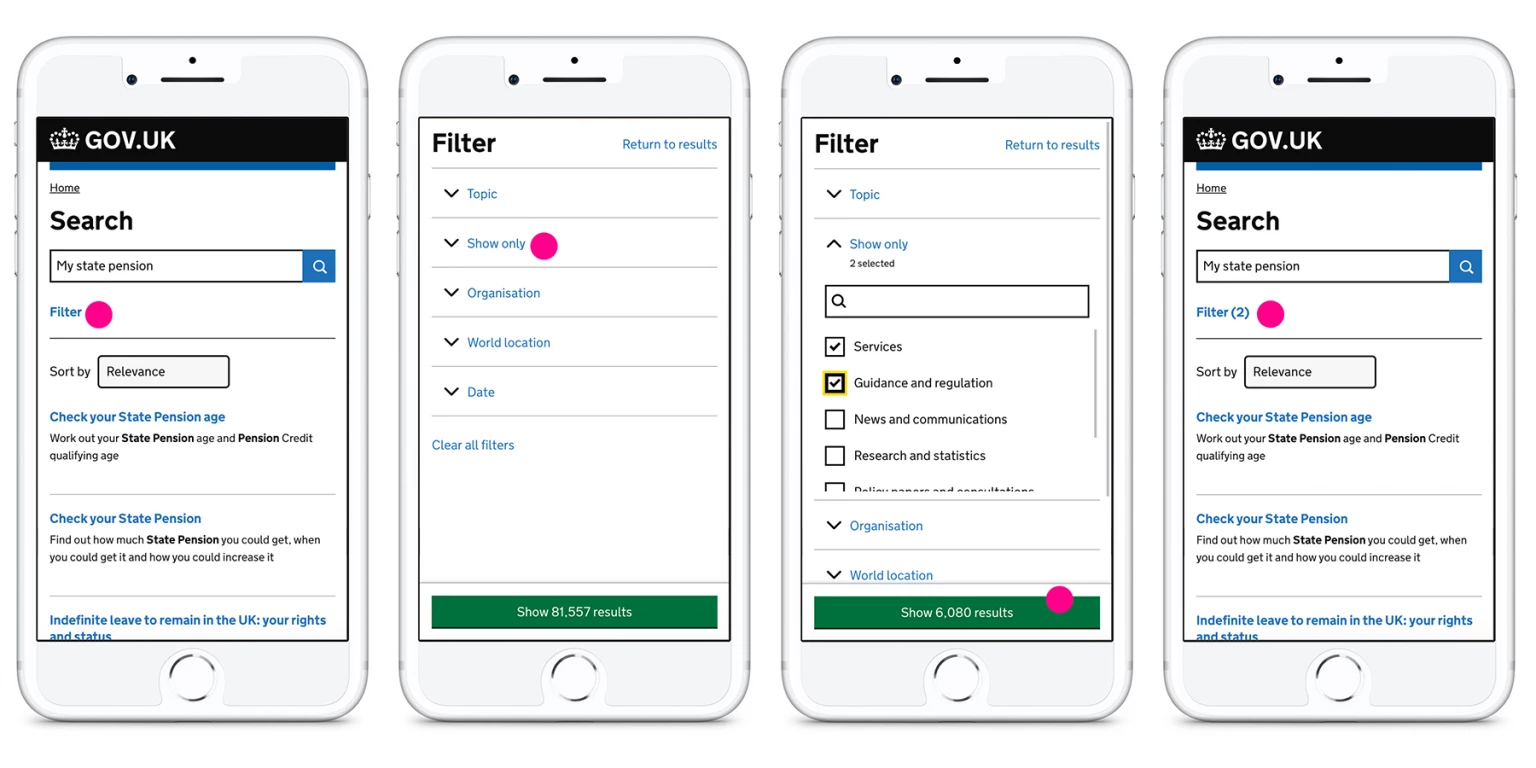 Gov.UK mobile website design