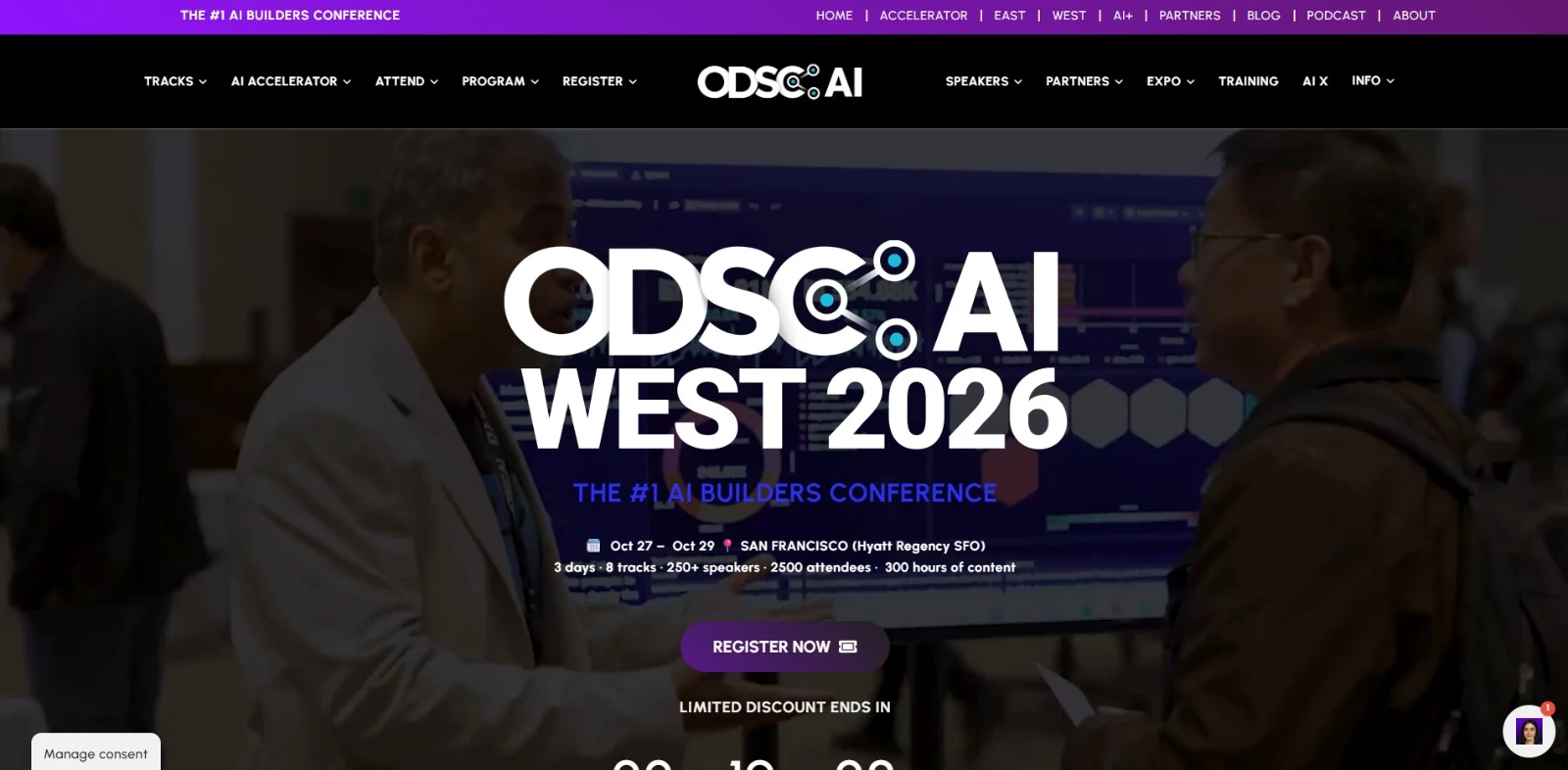 ODSC AI West homepage