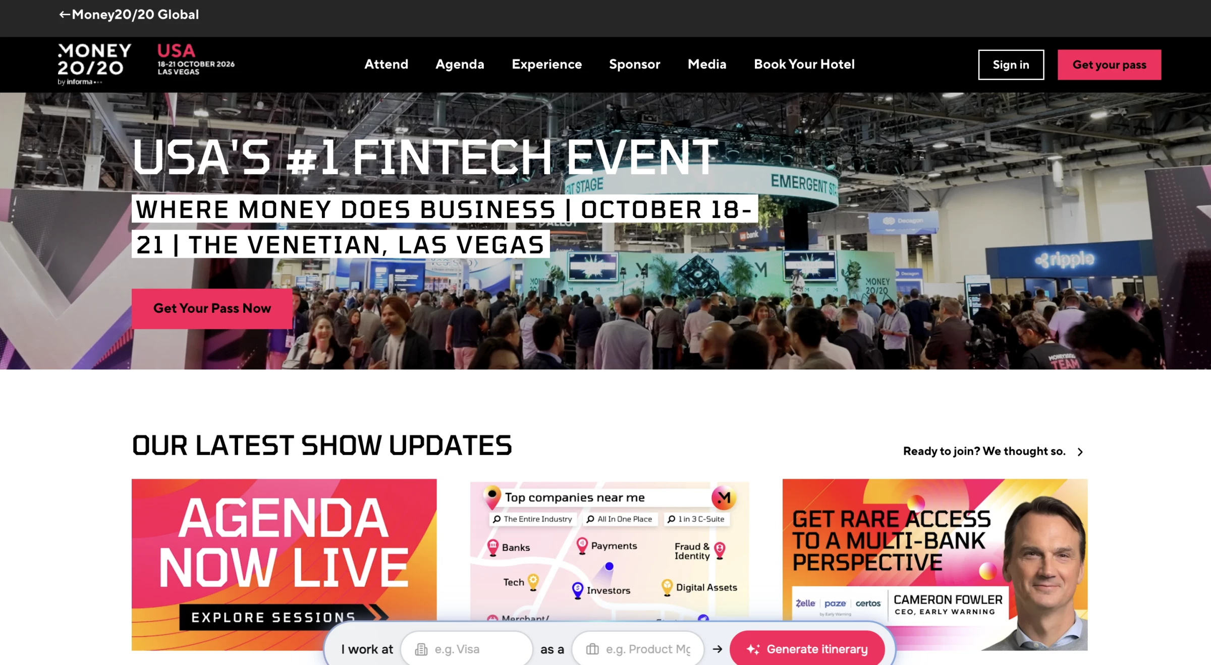 best fintech conference: Money20/20 best fintech conference: Money20/20