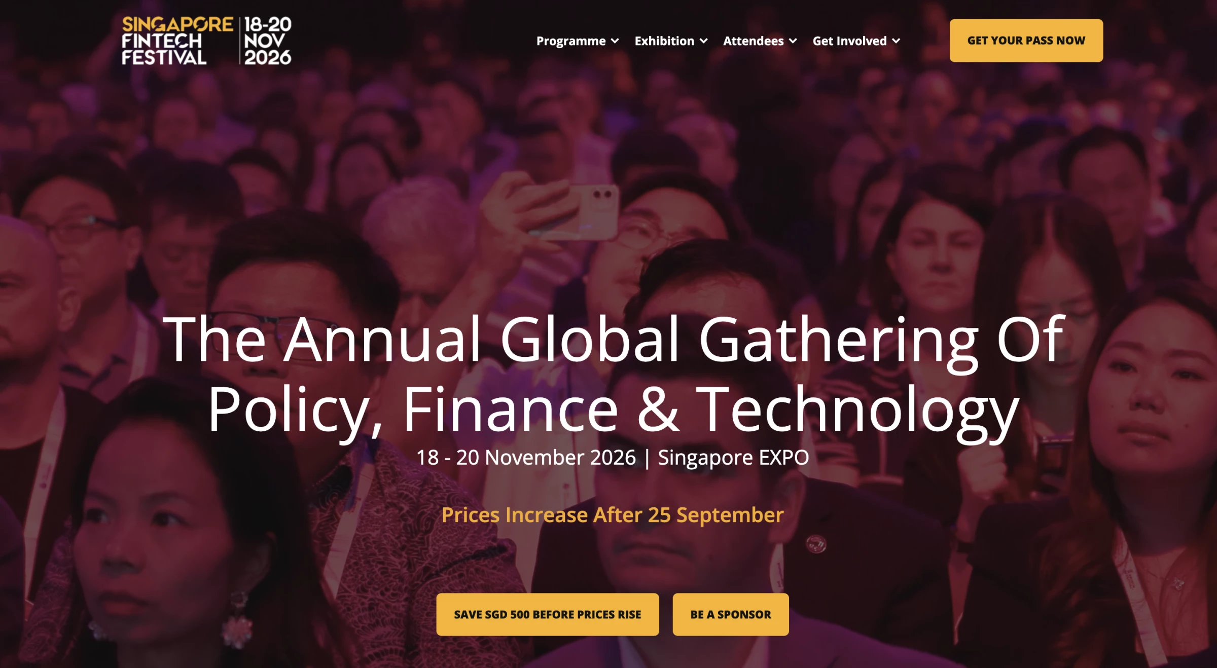 top fintech events: Singapore Fintech Festival top fintech events: Singapore Fintech Festival