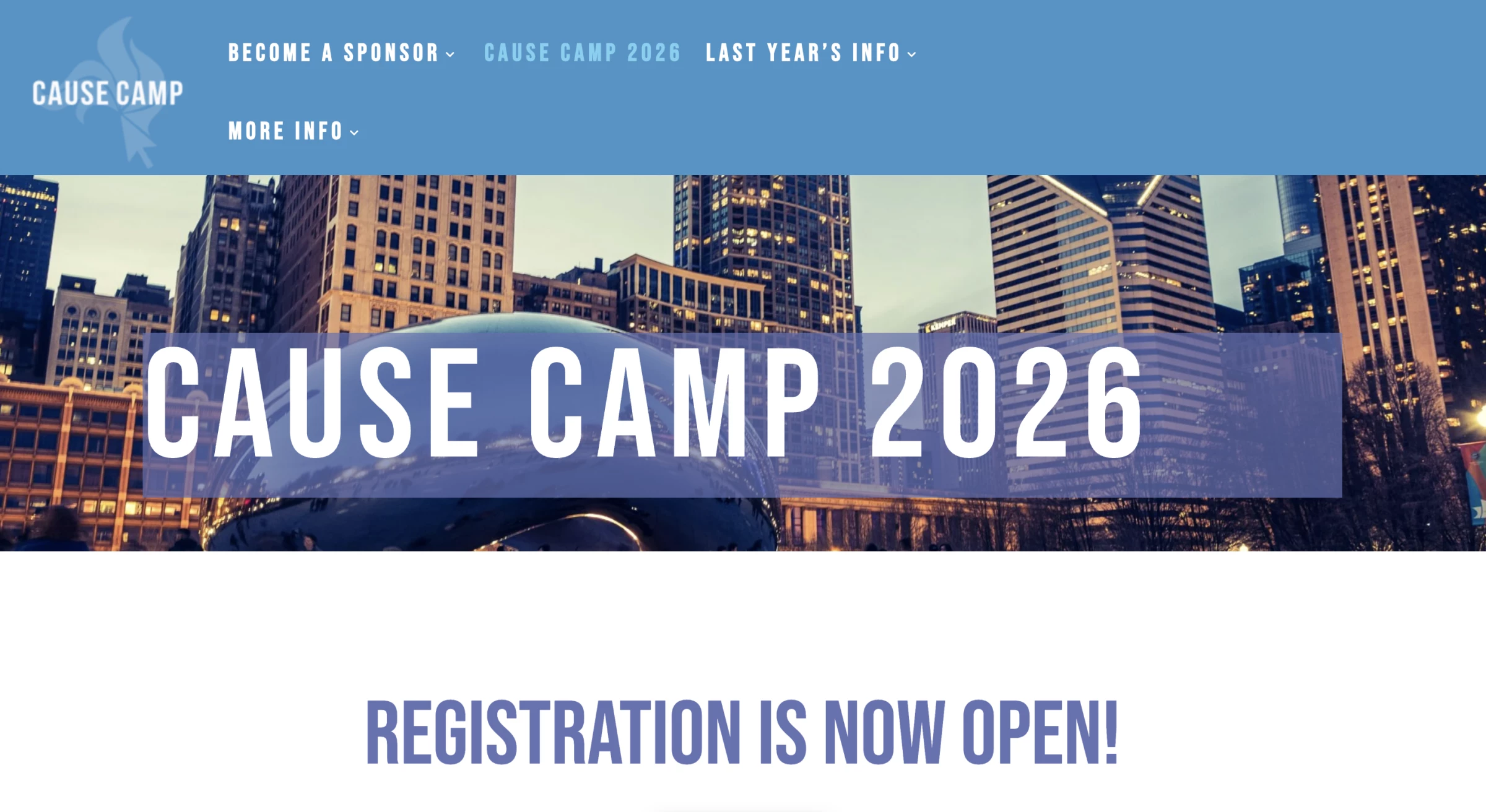 Cause Camp homepage