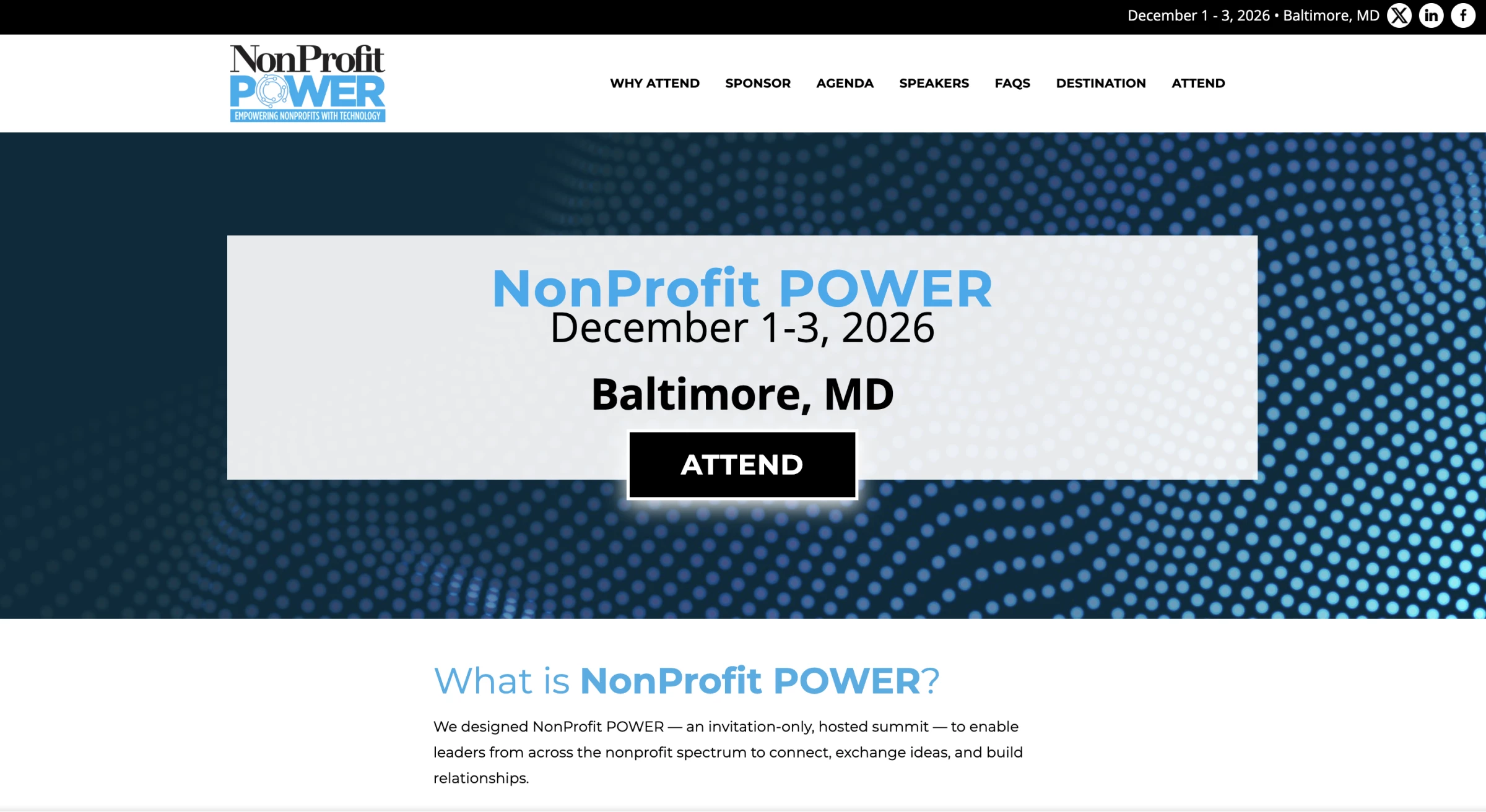 Nonprofit Power homepage
