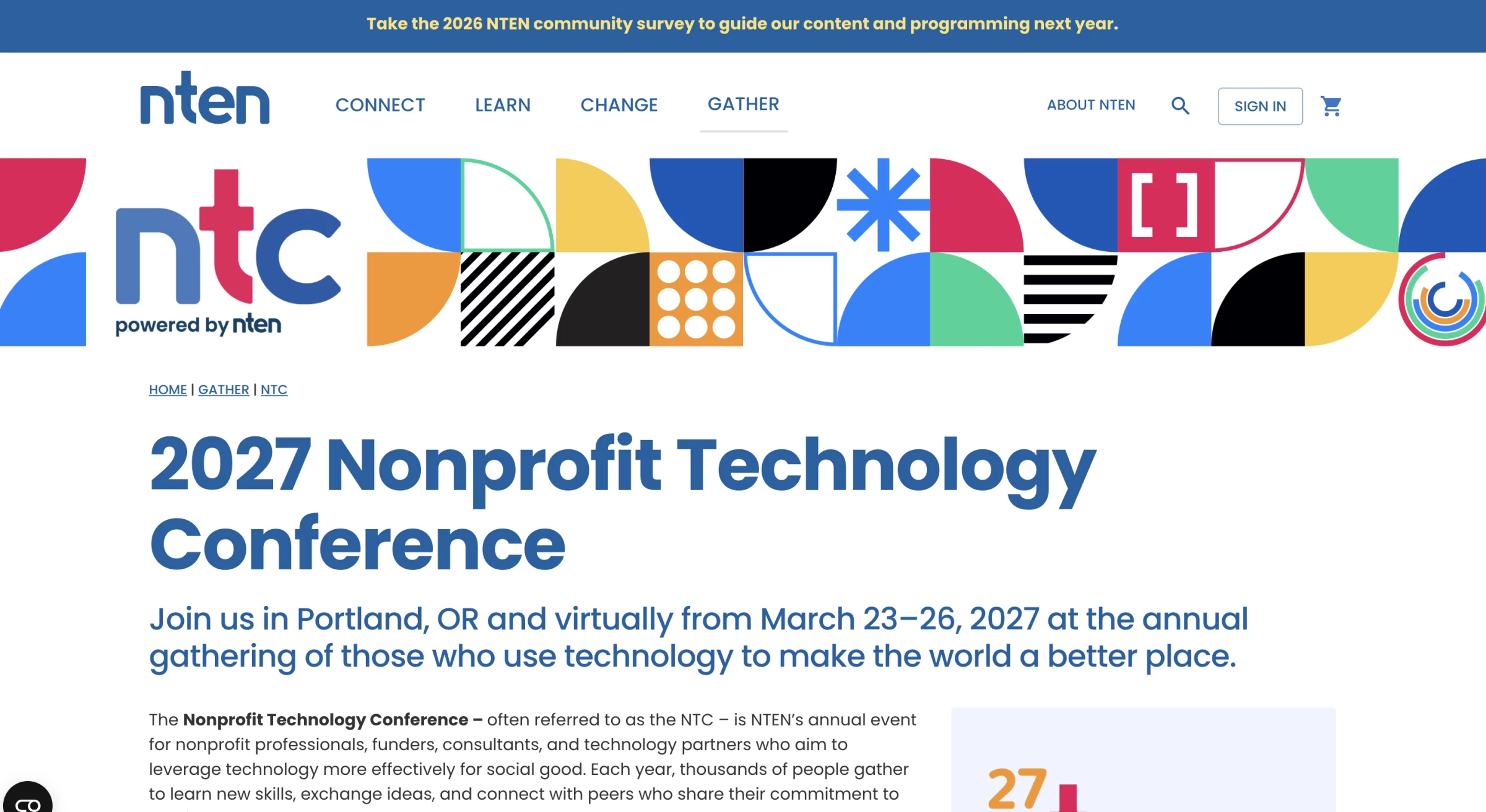 NTC homepage