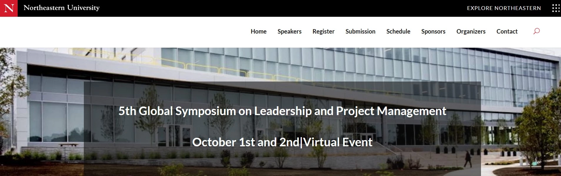 Global Symposium on Leadership & Project Management event homepage.