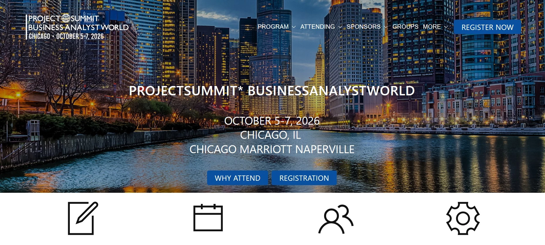 ProjectSummit*BusinessAnalystWorld Chicago event homepage.