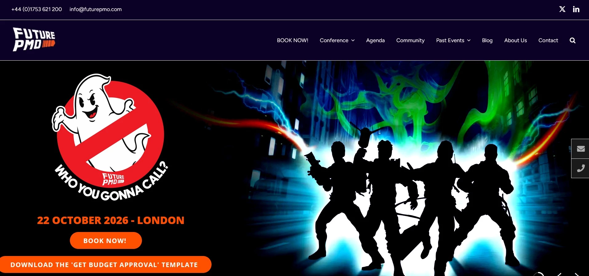 FuturePMO 2026 event homepage.