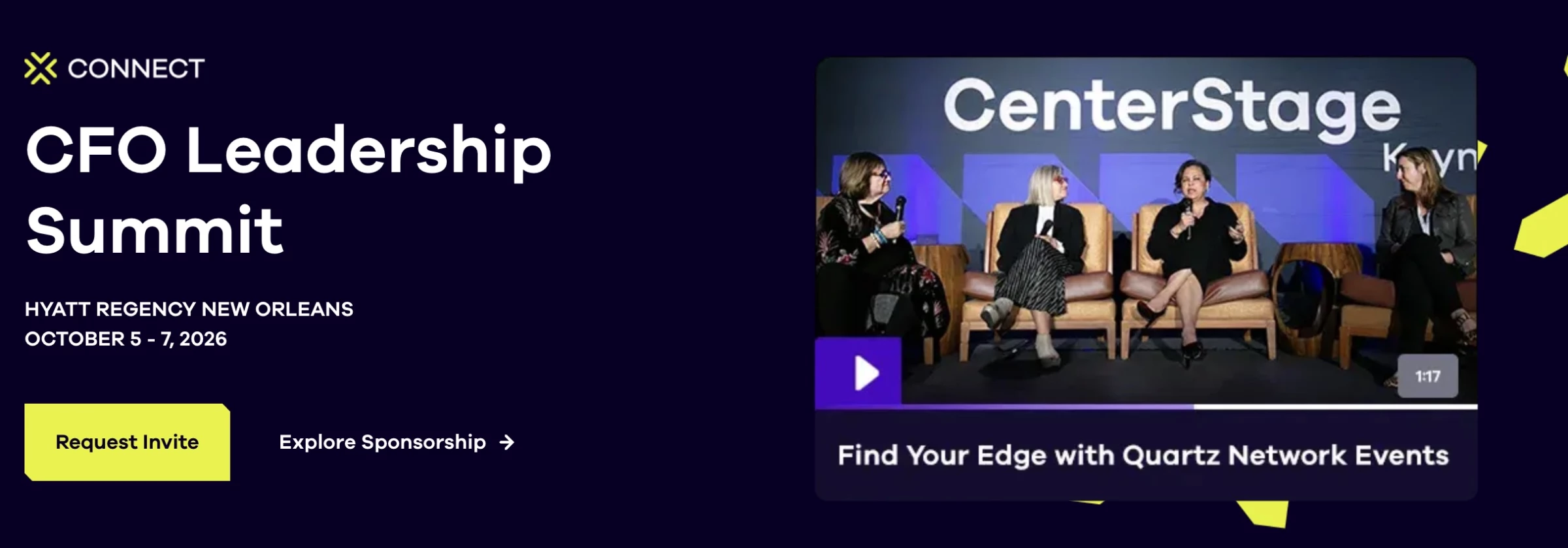 CONNECT CFO homepage