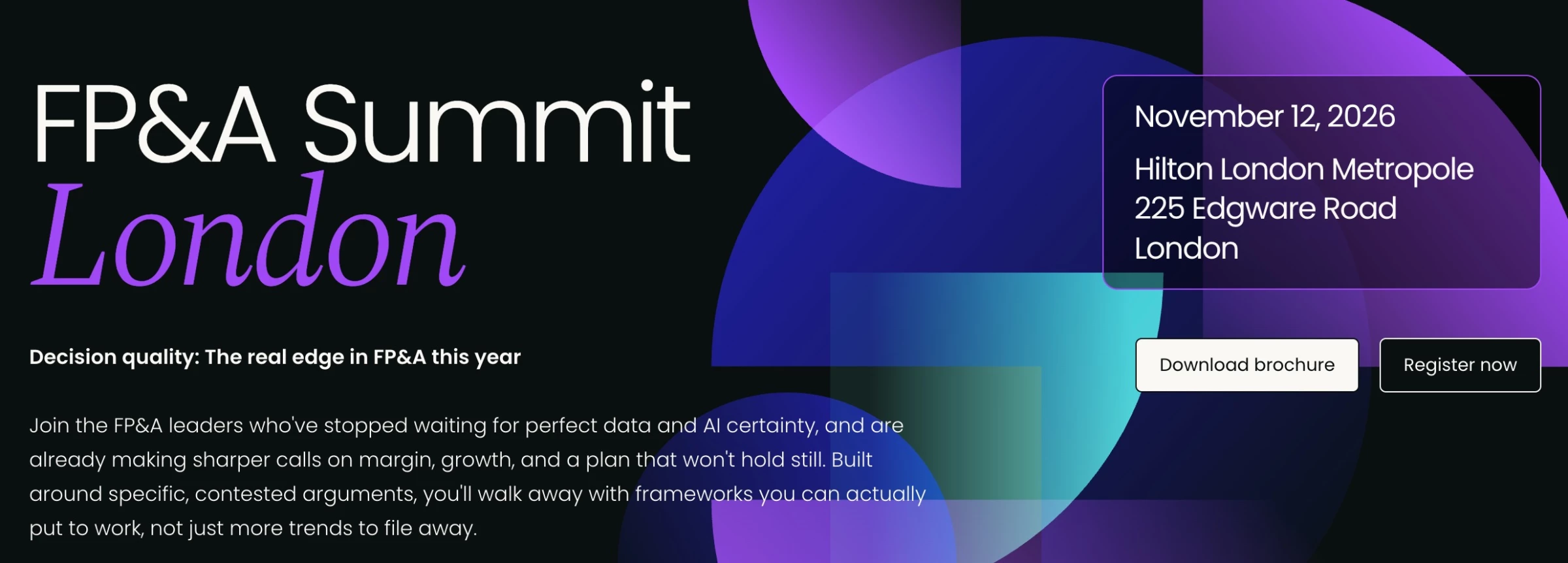 FP&A Summit London homepage