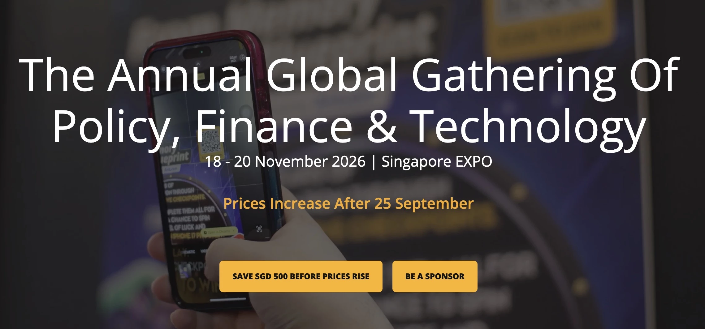 Singapore FinTech Festival homepage