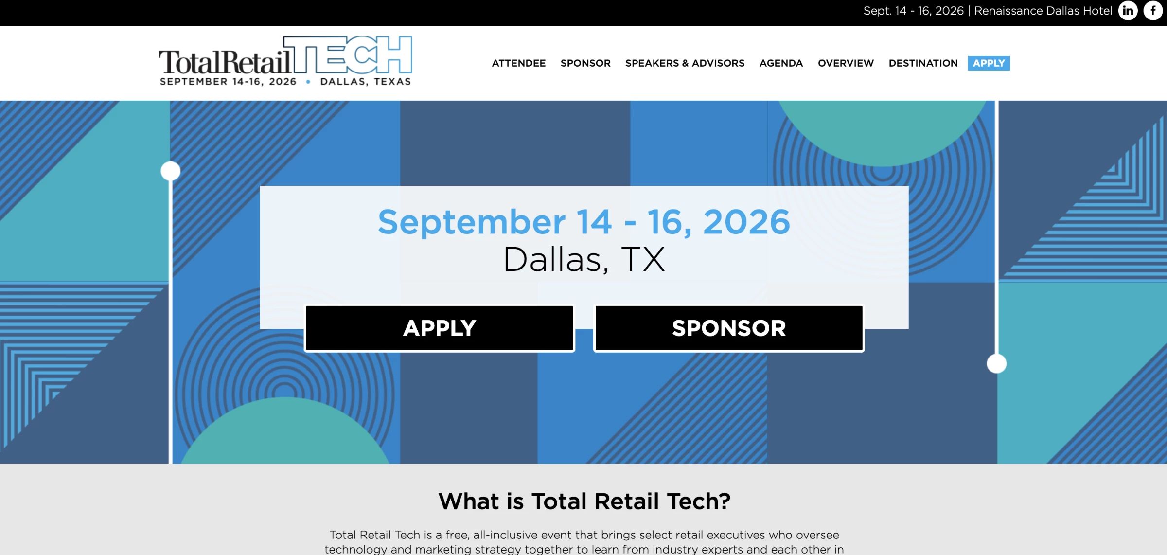 Total Retail Tech homepage