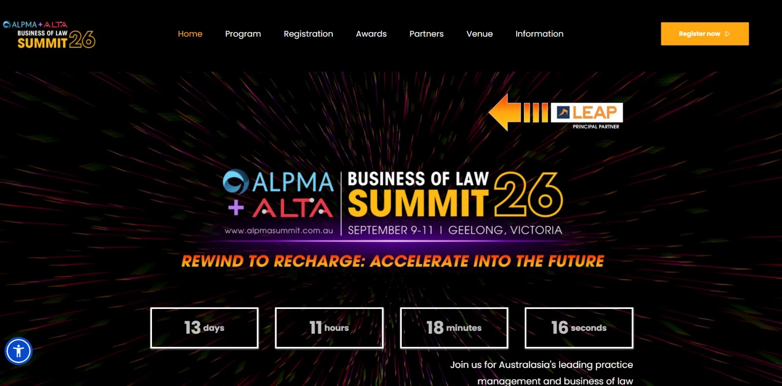 Business of Law Summit conference homepage Business of Law Summit conference homepage