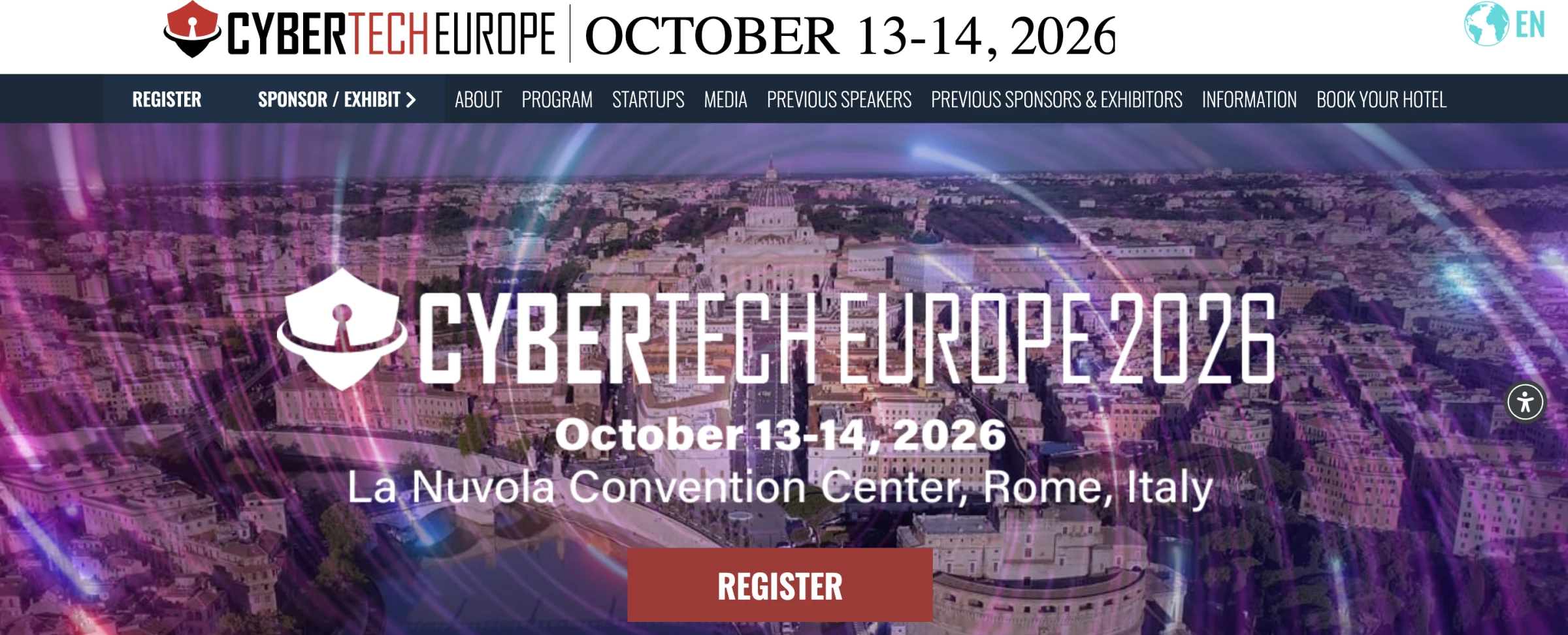 Cybertech Europe homepage