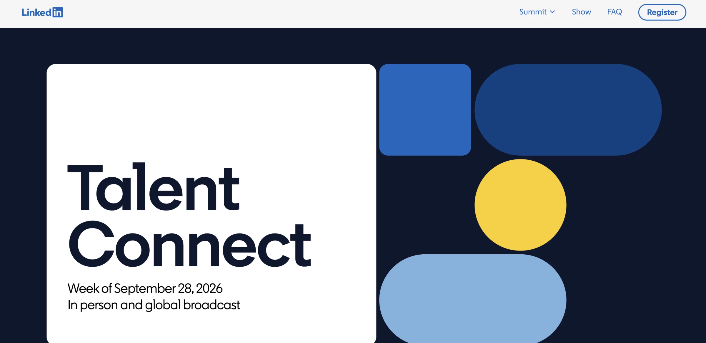 LinkedIn Talent Connect homepage LinkedIn Talent Connect homepage