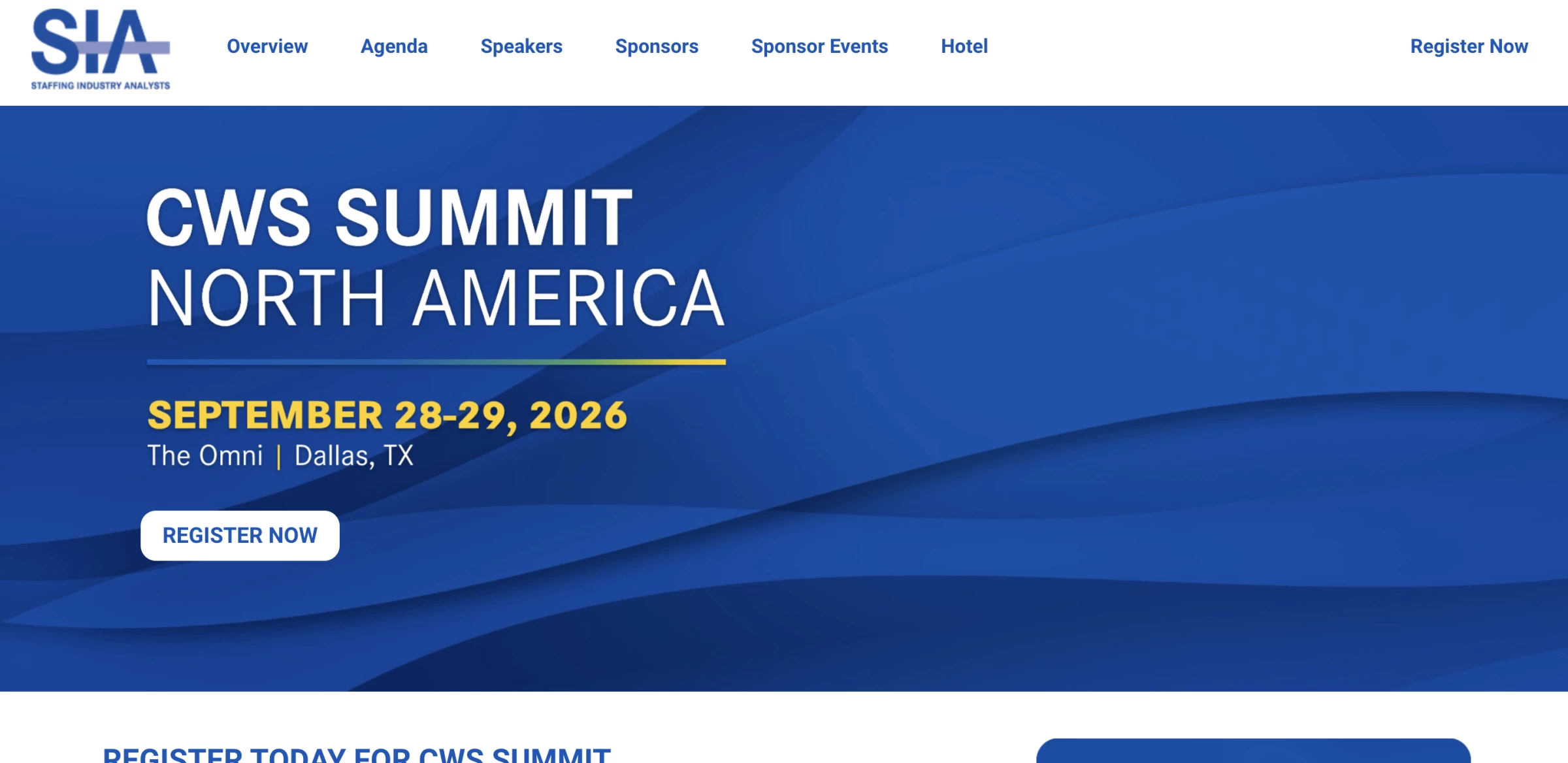 SIA CWS Summit homepage SIA CWS Summit homepage