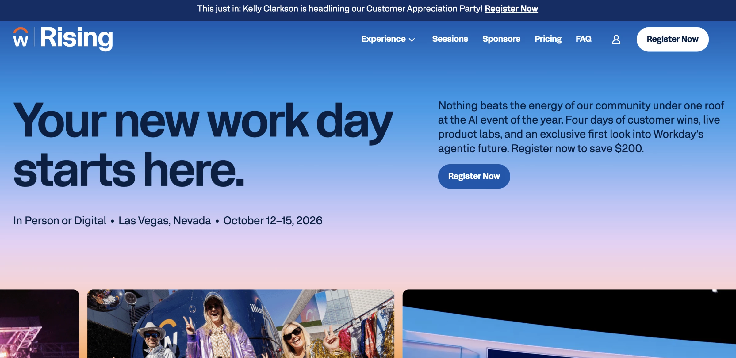 Workday Rising homepage Workday Rising homepage