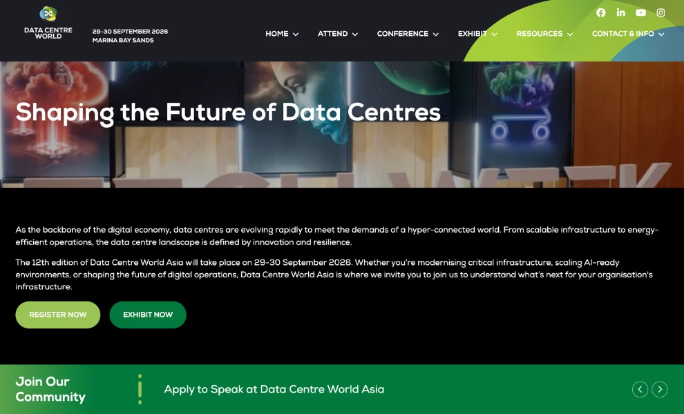 Data Centre World Singapore data center conferences: data centre world singapore