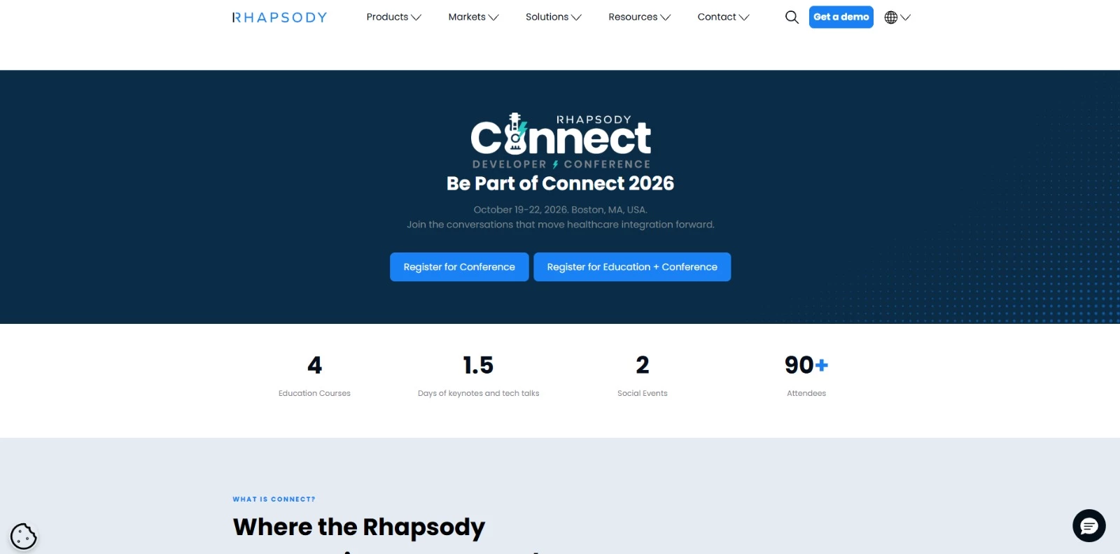 Rhapsody Connect Developer Conference homepage